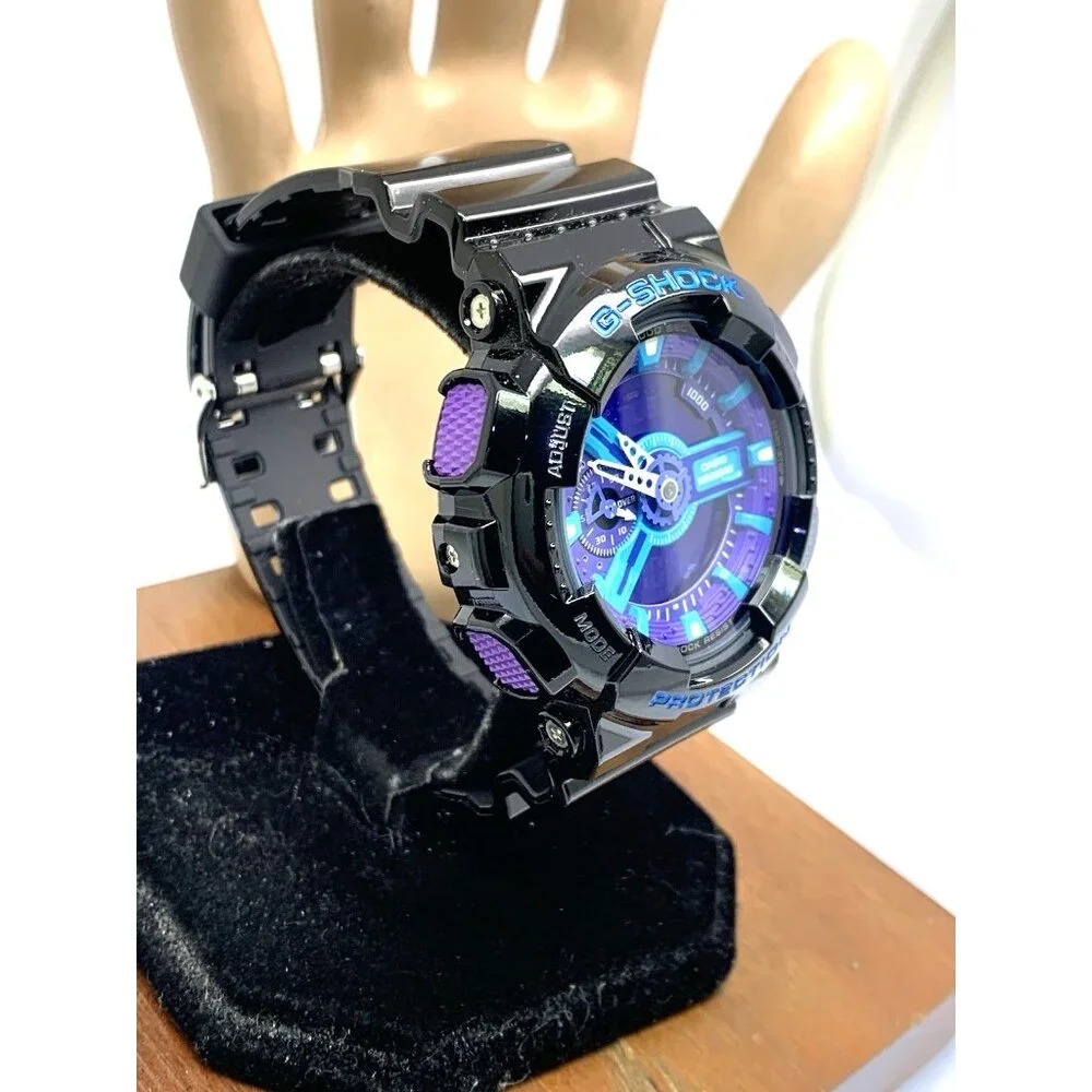 Casio G-Shock Men’s Watch GA110HC Quartz Gold Black Blue Purple Resin 5146 48mm